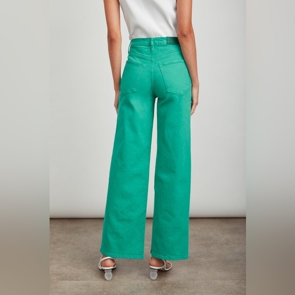 New! Rails The Getty High Rise Wide Leg Jeans in Emerald Green Size 25 🤍 - Picture 2 of 14